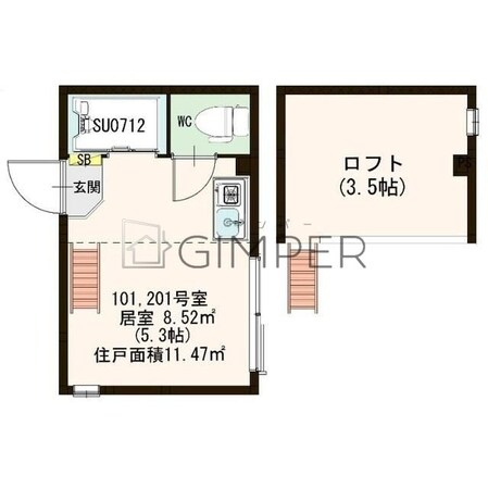 カーサ　デ　リオの物件間取画像